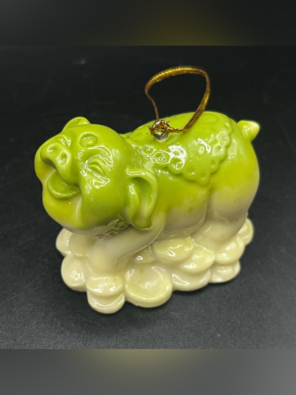 Chinese Zhu (Pig) Resin Ornament - For wealth & prosperity